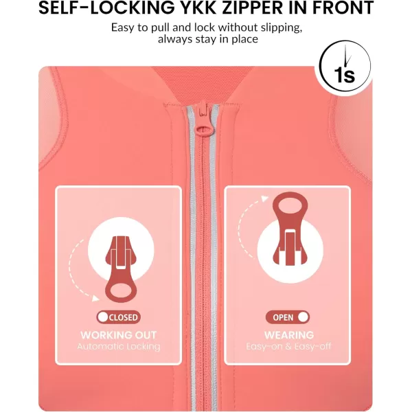 Yvette High Neck Zip Front Closure Sports Bras for Women High Support Mesh Racerback Running Bra Workout FitnessOrange