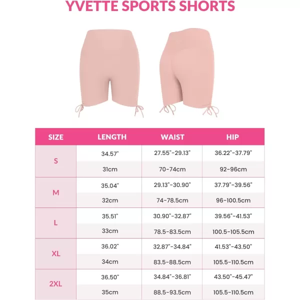 Yvette Lace Up Yoga Shorts for Women Stretch Gym Workout Booty Shorts Tummy Control with Drawstring Fitness RunningPink