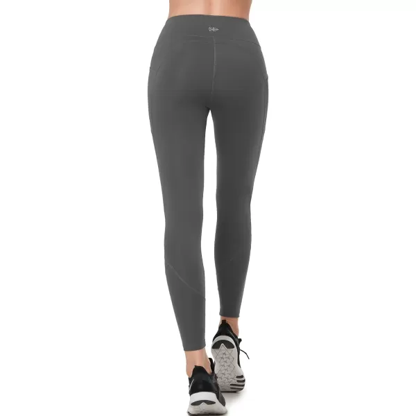 Yvette Leggings for Women with Pockets Butt Lift High Waisted Tummy Control Buttery Soft Mesh Panel Workout RunningStyle 2  Grey