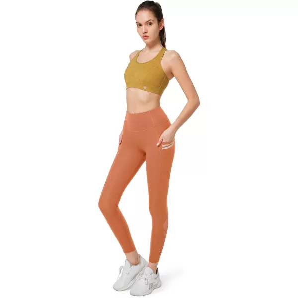 Yvette Leggings with Pockets for WomenHigh Waisted Tummy Control Buttery Soft Yoga PantsOrange