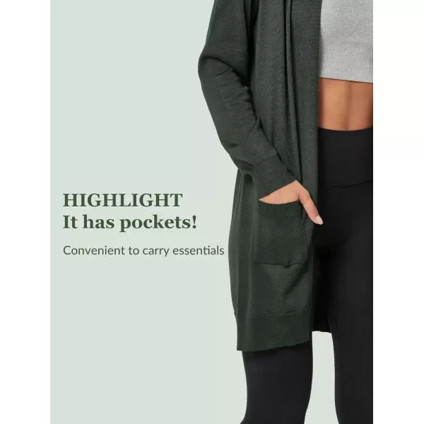 Yvette Long Cardigan Sweaters for Women with Pockets Lightweight Oversized Jacket Fall 2023 Plus Size Sweater CoatArmygreenOlive