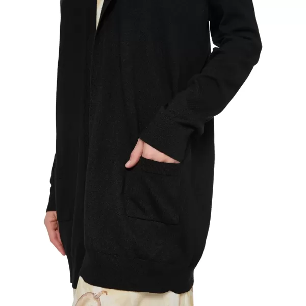 Yvette Long Cardigan Sweaters for Women with Pockets Lightweight Oversized Jacket Fall 2023 Plus Size Sweater CoatBlack