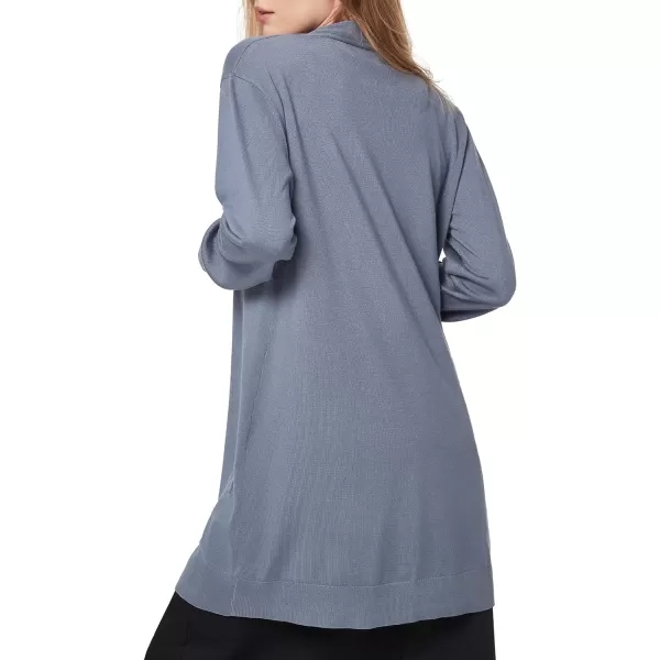 Yvette Long Cardigan Sweaters for Women with Pockets Lightweight Oversized Jacket Fall 2023 Plus Size Sweater CoatDusty Blue