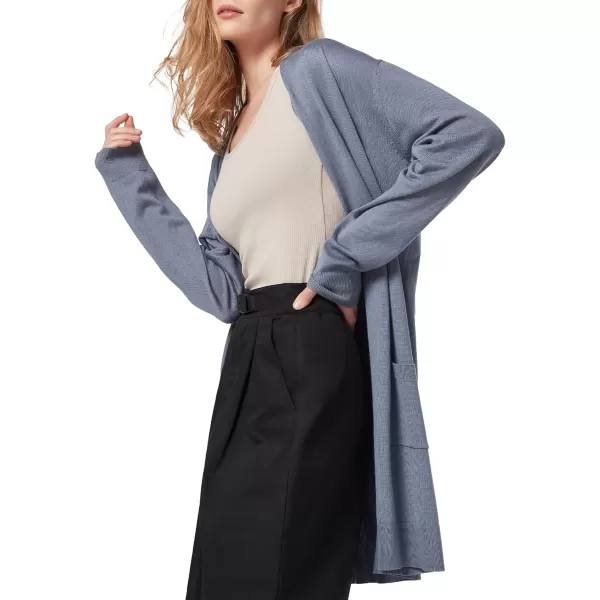 Yvette Long Cardigan Sweaters for Women with Pockets Lightweight Oversized Jacket Fall 2023 Plus Size Sweater CoatDusty Blue