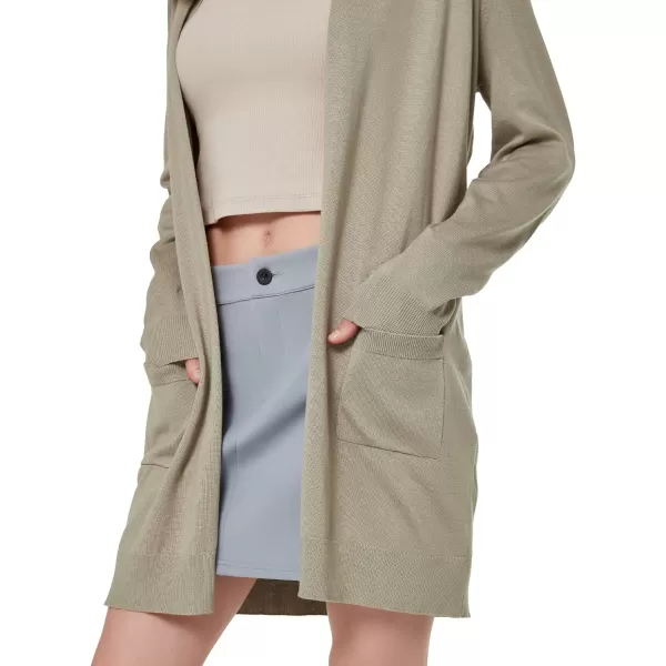 Yvette Long Cardigan Sweaters for Women with Pockets Lightweight Oversized Jacket Fall 2023 Plus Size Sweater CoatLight Brown