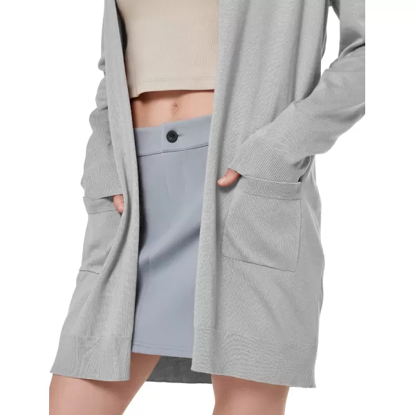 Yvette Long Cardigan Sweaters for Women with Pockets Lightweight Oversized Jacket Fall 2023 Plus Size Sweater CoatLight Grey