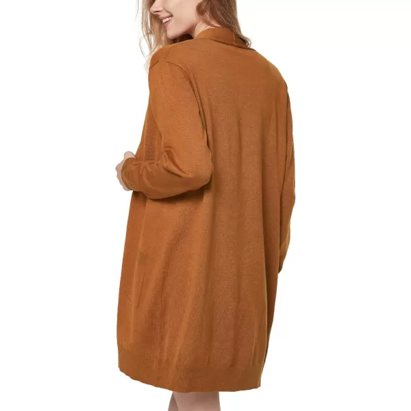 Yvette Long Cardigan Sweaters for Women with Pockets Lightweight Oversized Jacket Fall 2023 Plus Size Sweater CoatOrange