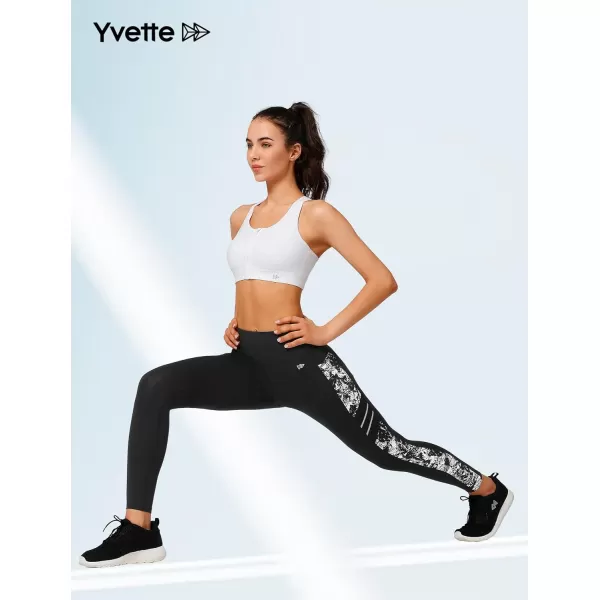 Yvette Printed Workout Leggings for Women High Waisted Yoga Pants with 2 Pockets Non SeeThrough Tummy ControlOrange Printed