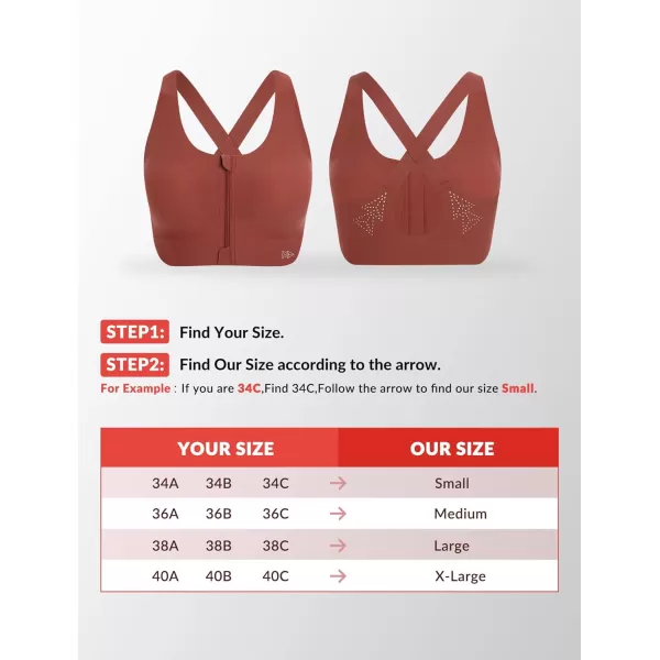 Yvette Seamless Post Surgery Sports Bra  Medium Support Zip BraWireless SupportiveComfortableBurgundy