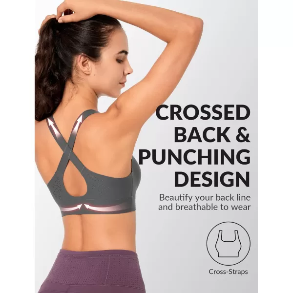 Yvette Seamless Post Surgery Sports Bra  Medium Support Zip BraWireless SupportiveComfortableGrey