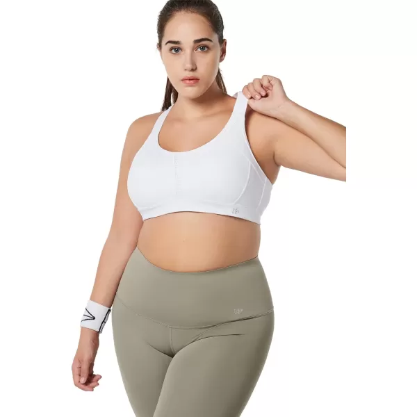 Yvette Sports Bra High Impact Adjustable Criss Cross Back Full Support for Large Bust No Bounce WhiteYvette Sports Bra High Impact Adjustable Criss Cross Back Full Support for Large Bust No Bounce White