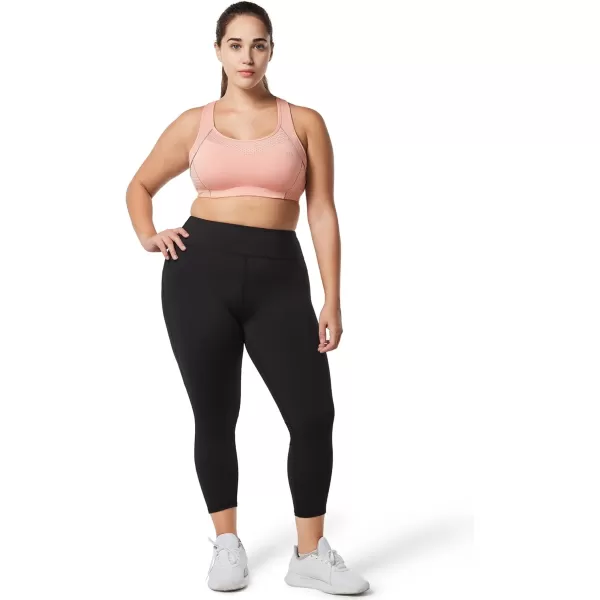 Yvette Sports Bras for Women High Impact Racerback Workout Sports Bra High Support for Large Bust Plus SizePink