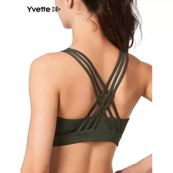 Yvette Strappy Zip Front Sports Bra High Impact Workout Bra for Running Spinning Dancing WomenUrban Ash