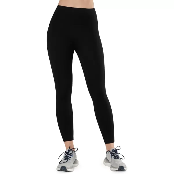 Yvette Women Thermal Fleece Lined Leggings Thick Soft Warm High Waisted Tummy Control Yoga Pants for WinterBlack