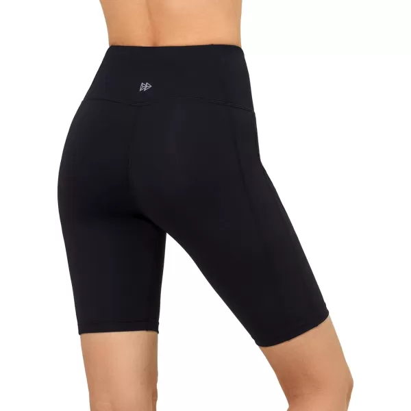 Yvette Womens Shorts Tummy Control High Waisted Mesh Splicing Yoga Bike Workout Butt Lifting Running Shorts for WomenBlack