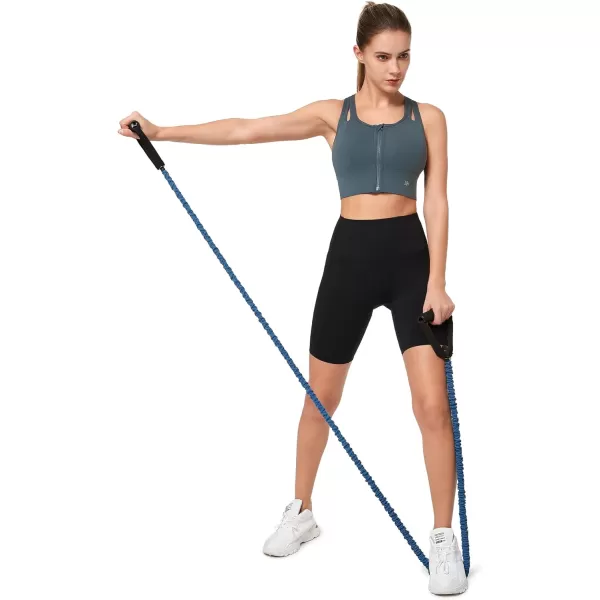 Yvette Womens Sports Bras High Impact Zip Front Sports Bra High Support Large Bust for Workout RunningHaze Blue