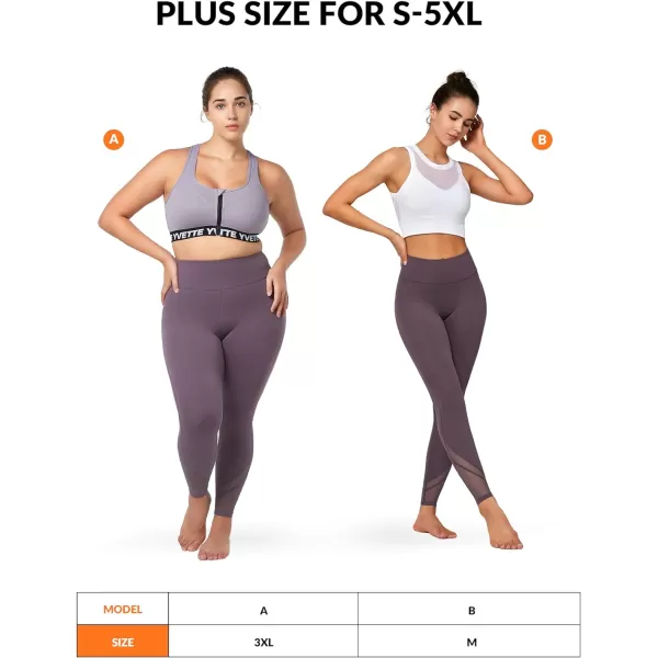 Yvette Workout Leggings for Women High Waist Buttery Soft Non SeeThrough Workout Running TightsPurple