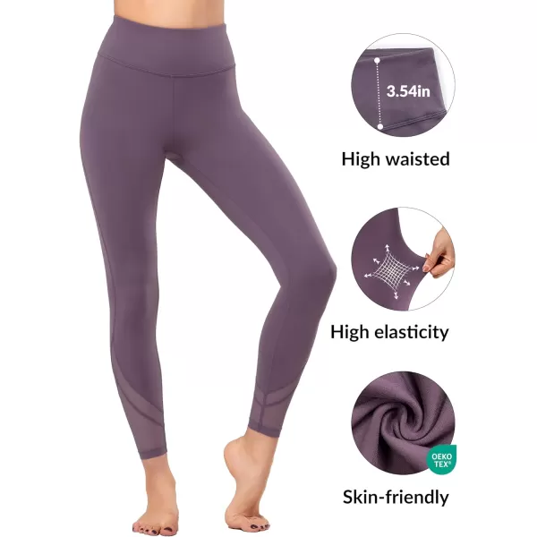 Yvette Workout Leggings for Women High Waist Buttery Soft Non SeeThrough Workout Running TightsPurple