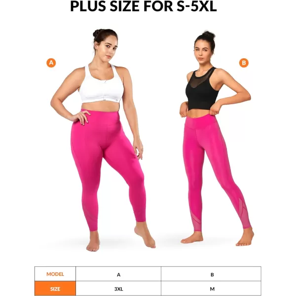 Yvette Workout Leggings for Women High Waist Buttery Soft Non SeeThrough Workout Running TightsRose Red