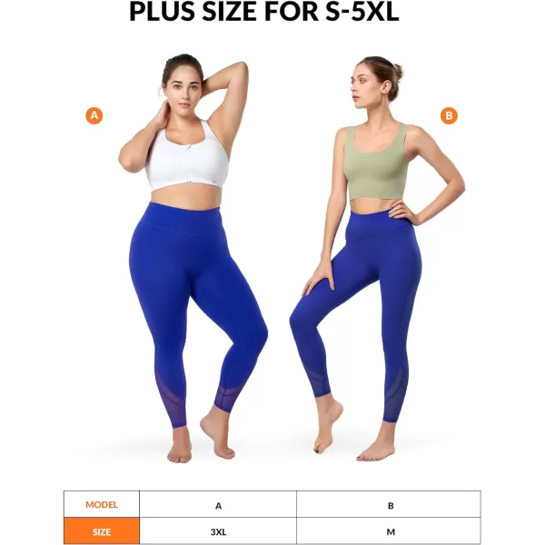 Yvette Workout Leggings for Women High Waist Buttery Soft Non SeeThrough Workout Running TightsRoyal Blue