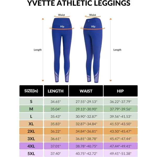 Yvette Workout Leggings for Women High Waist Buttery Soft Non SeeThrough Workout Running TightsRoyal Blue
