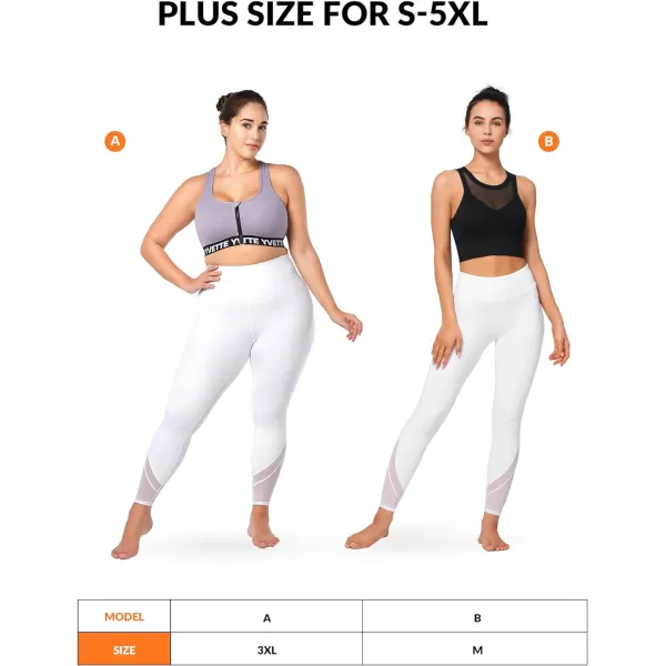 Yvette Workout Leggings for Women High Waist Buttery Soft Non SeeThrough Workout Running TightsWhite