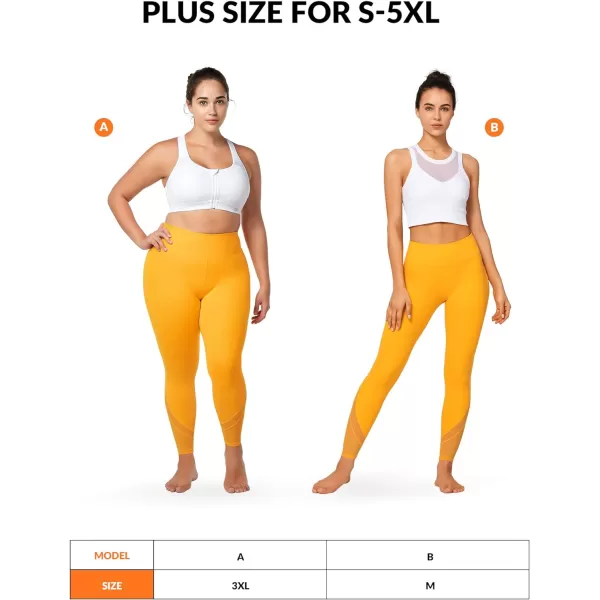 Yvette Workout Leggings for Women High Waist Buttery Soft Non SeeThrough Workout Running TightsYellow