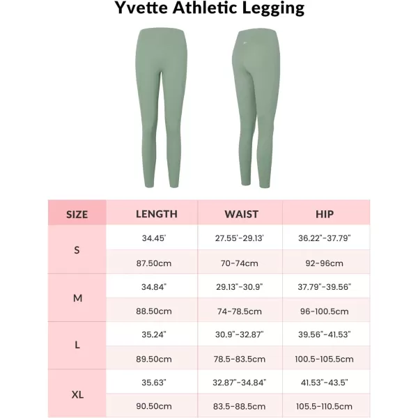 Yvette Workout Leggings for Women High Waist Tummy Control Yoga Pants with Pockets Non SeeThrough Butt Lifting TightsGreen