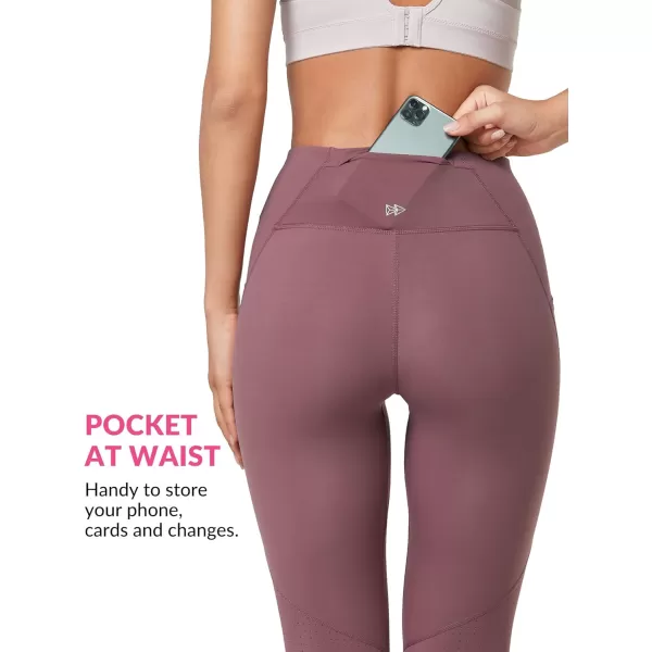 Yvette Workout Leggings for Women High Waist Tummy Control Yoga Pants with Pockets Non SeeThrough Butt Lifting TightsPurple