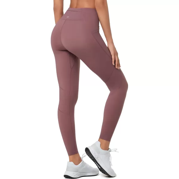 Yvette Workout Leggings for Women High Waist Tummy Control Yoga Pants with Pockets Non SeeThrough Butt Lifting TightsPurple