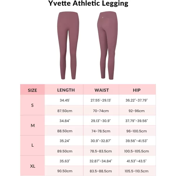 Yvette Workout Leggings for Women High Waist Tummy Control Yoga Pants with Pockets Non SeeThrough Butt Lifting TightsPurple