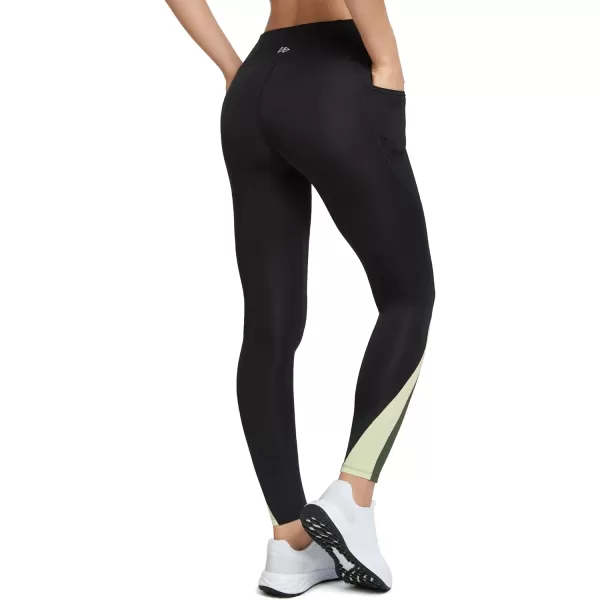 Yvette Workout Leggings with Pockets for Women High Waist Tummy Control Non SeeThrough Running TightsBlack