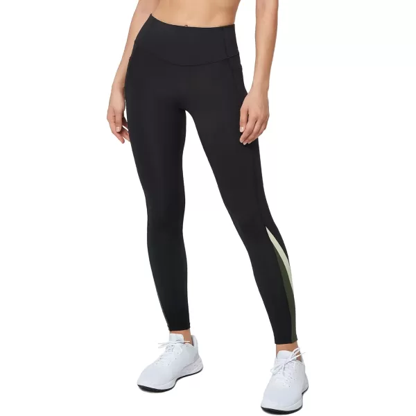 Yvette Workout Leggings with Pockets for Women High Waist Tummy Control Non SeeThrough Running TightsBlack