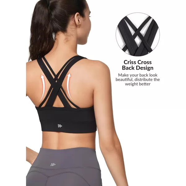 Yvette Zip Front Close Sports Bra  High Impact Full Support for Large BustSewn in PadsWireless and Supportive PrintedBlack