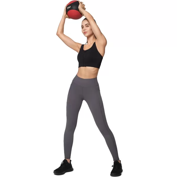 Yvette Zip Front Close Sports Bra  High Impact Full Support for Large BustSewn in PadsWireless and Supportive PrintedBlack Printed