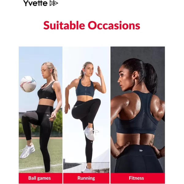 Yvette Zip Front Sports Bra  High Impact Sports Bras for Women Plus Size Workout Fitness RunningBurgundy