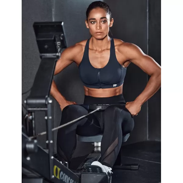 Yvette Zip Front Sports Bra  High Impact Sports Bras for Women Plus Size Workout Fitness RunningHaze BlueYvette Zip Front Sports Bra  High Impact Sports Bras for Women Plus Size Workout Fitness RunningHaze Blue