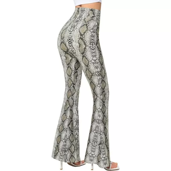 Yvette Bell Bottom Lace Flare Pants High Waisted PetitePlus Size Womens Sexy Dressy or Casual Stretchy Black amp PrintedGrey Serpentine