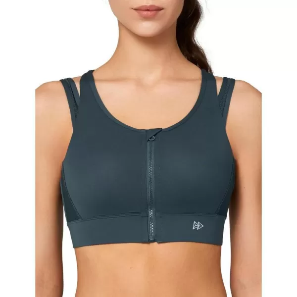 Yvette High Impact Sports Bra YBack High Support Workout Sports Bras for WomenNavy