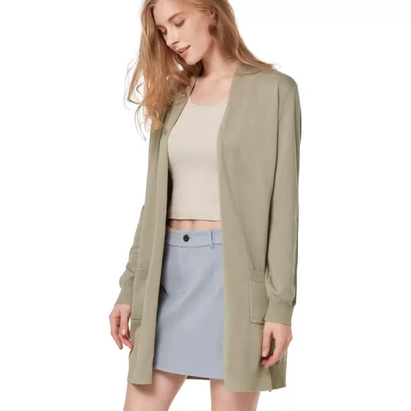 Yvette Long Cardigan Sweaters for Women with Pockets Lightweight Oversized Jacket Fall 2023 Plus Size Sweater CoatLight Brown