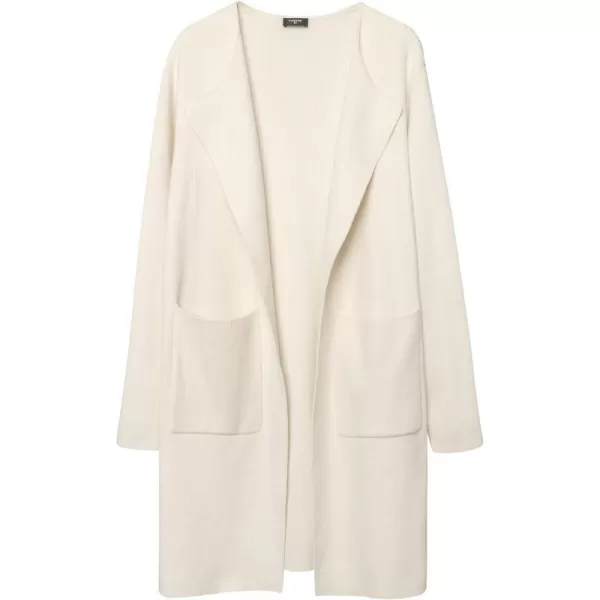 Yvette Womens Cardigan XS2XL Open Front Long Sweater with Pockets Plus Size Classy Dressy Casual Knit Coatigan CoatOffwhite