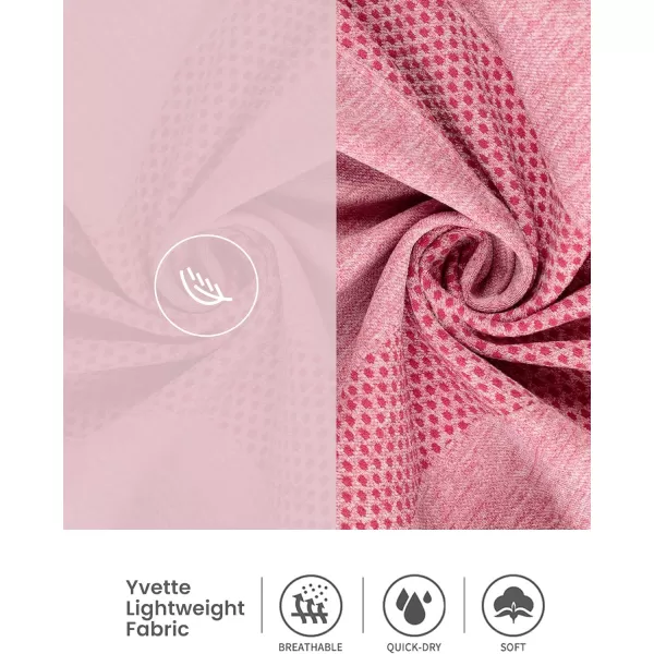 Yvette Running Workout Athletic Fitted Jackets for Women Long Sleeve Zip up Hooded LightweightPeach Red