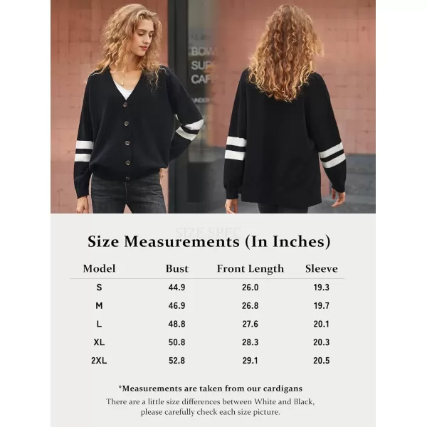 Yvette Striped Cardigan Womens Sweater Button Up V Neck Long Sleeve Knit Jacket 2023 Fall Black White Stripe Coat1 Black Sleeve Striped