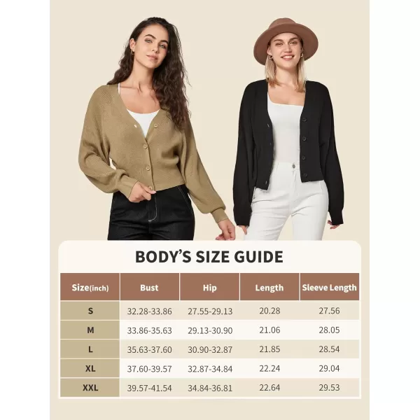 Yvette Womens Lightweight Open Front Cropped Cardigan Long Sleeve Knit Shrugs for Dresses2khaki Chunky