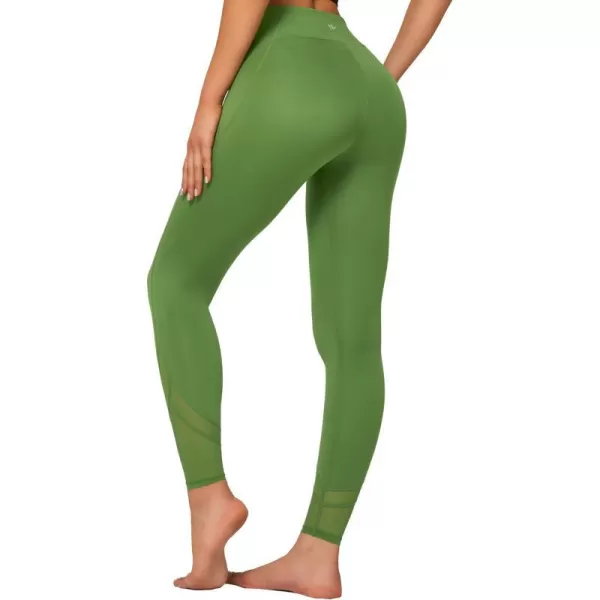 Yvette Workout Leggings for Women High Waist Buttery Soft Non SeeThrough Workout Running TightsOlive