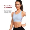 imageYvette Front Closure Sports Bras for Women High Support Large Bust Supportive Sports Bra High Impact for RunningBlue