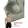 imageYvette Front Closure Sports Bras for Women High Support Large Bust Supportive Sports Bra High Impact for RunningGreen