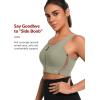 imageYvette Front Closure Sports Bras for Women High Support Large Bust Supportive Sports Bra High Impact for RunningGreen