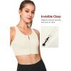 imageYvette Front Closure Sports Bras for Women High Support Large Bust Supportive Sports Bra High Impact for RunningIvory