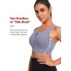 imageYvette Front Closure Sports Bras for Women High Support Large Bust Supportive Sports Bra High Impact for RunningLight Purple